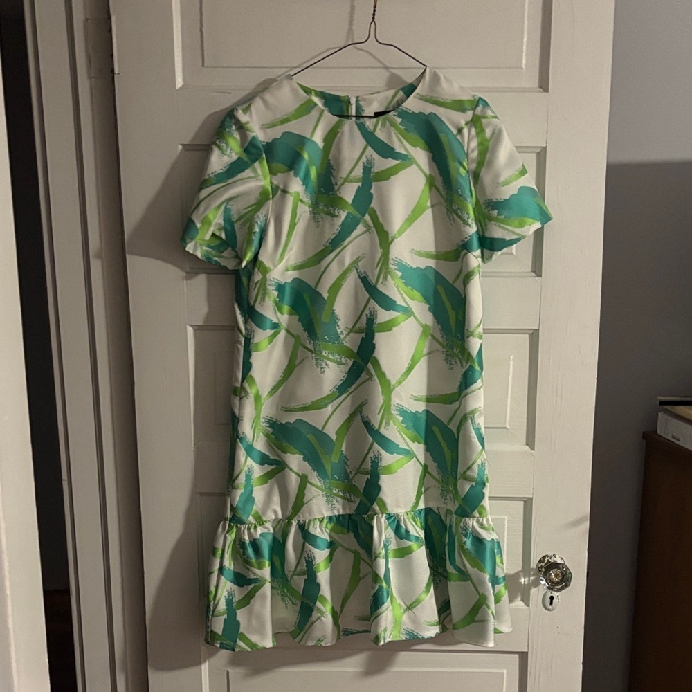 Bigio Collection Flounce Green Whisp Dress